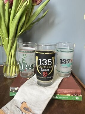 Kentucky Derby Commemorative Glasses Set of 3 | Churchill Downs Collectible Cups